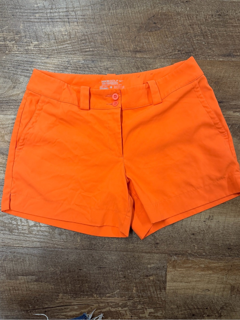 Nike Golf Tour Performance Dri-Fit Women's Bright Orange Athletic Golf Shorts